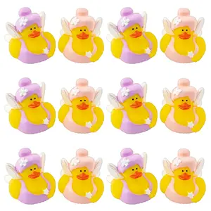 2 1/4" Fairy Rubber Ducks with Wings & Wand – 12 Pc.
