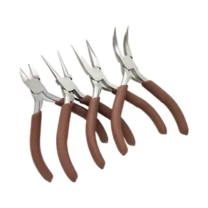 Jewelry Wire Wrapping Tool Set Curved Pointed Round Nose Pliers Hairpin Pearl Beading DIY