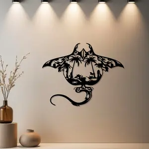 Housewarming Gift, 1pc Stingray Home Decor, Stingray Decoration with Premium Finish - Ideal Gift for Valentine's Day & Housewarming Decor (Sunflower Themed Gift) - Home Wall Art, Artwork for Patio Wall & Garden Fence Wall (Decor Home Styling Lovers Pick)