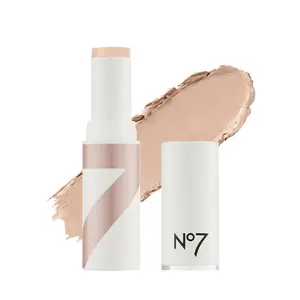 No7 Stay Perfect Stick Foundation - Medium Coverage Long Wear Cream Foundation for All Skin Types - Contains Squalene for Hydrating Foundation Makeup (10g)