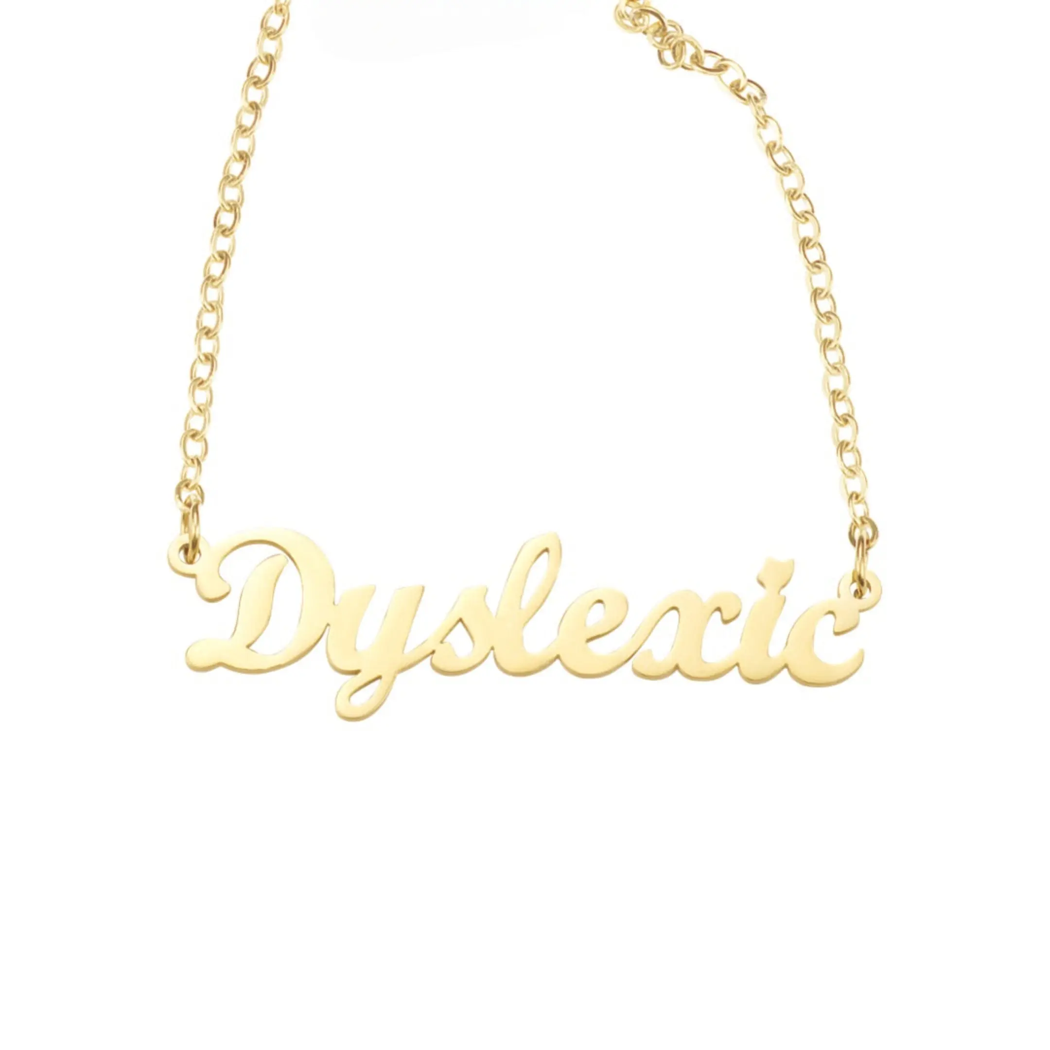 "Dyslexic" Script Nameplate
