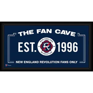 New England Revolution Framed 10" x 20" Fan Cave Collage