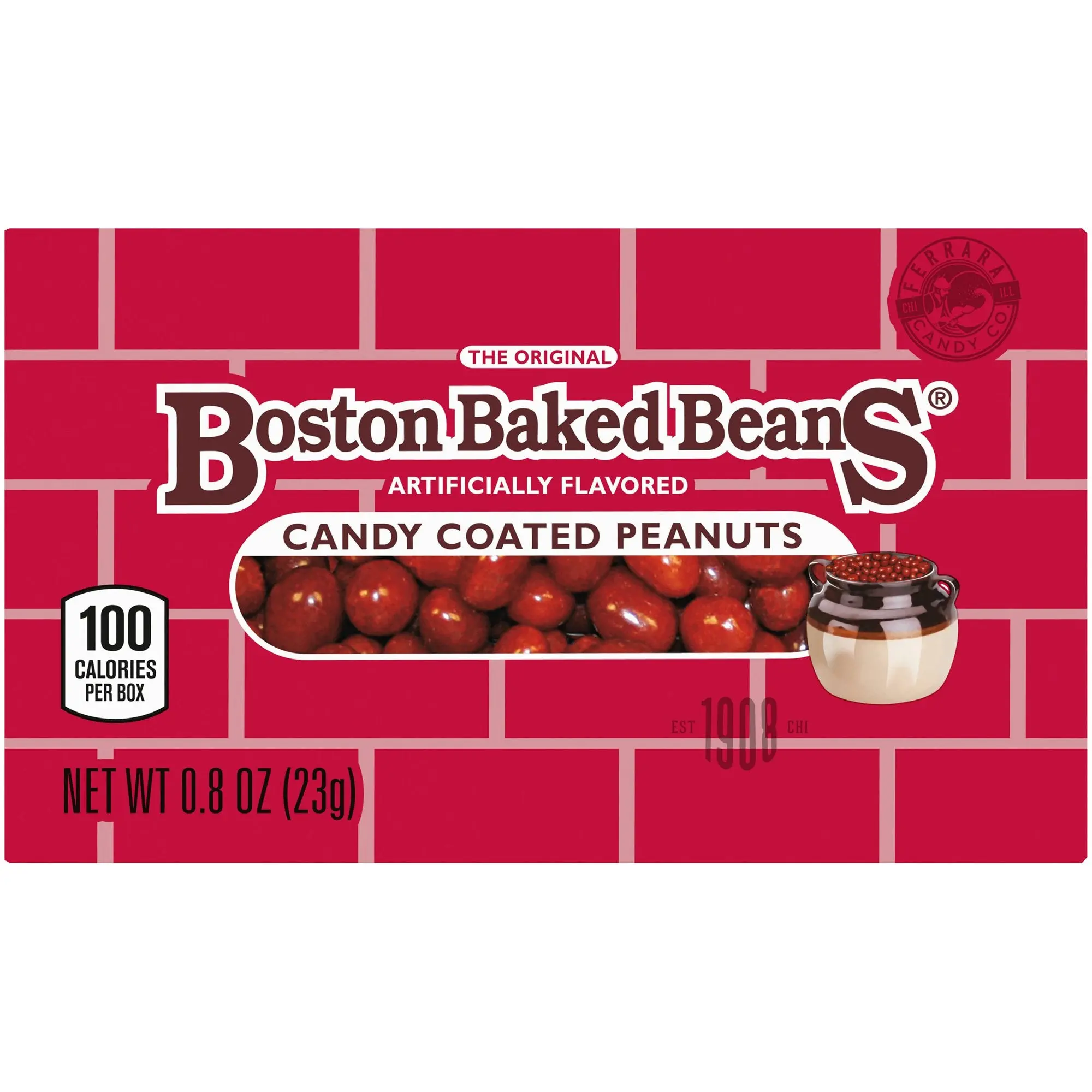 Ferrara Changemaker Boston Baked Beans Candy 24 Count, 0.83 oz Each, Cinnamon-Flavored Candy-Coated Peanuts