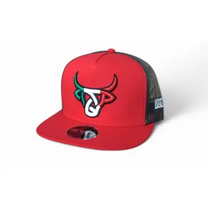Lost Calf Mexicalf Red/Black Flat Hat