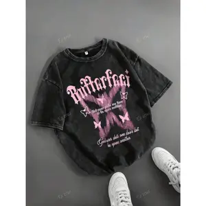 210G Soft Washed Cotton Graphic Tee Men Summer Streetwear Trendy Wax Print T Shirt Casual Oversized Fit Vacation Outfit Ideas Festival Gift