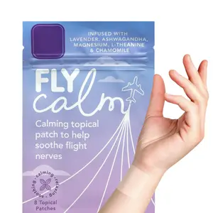 Fly Calm Patch (Pack of 8) - Relax Nerves, Support Stress, Ease Your Mind for Happy Air Travel - Natural Ingredients to Support Airplane Stress - Calm Your Fear of Flying Naturally