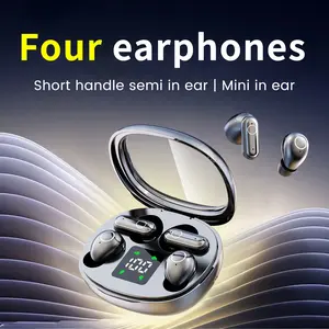 2 Pack Wireless Earbuds Bluetooth 5.4, Mini Invisible Sleep Earbuds for Side Sleeping & Work, Ultra Long Battery Life, LED Power Display, Touch Control, IPX4 Waterproof Sweatproof, Comfortable Wear