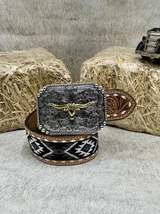 BUCKLE - Damian Longhorn Silver