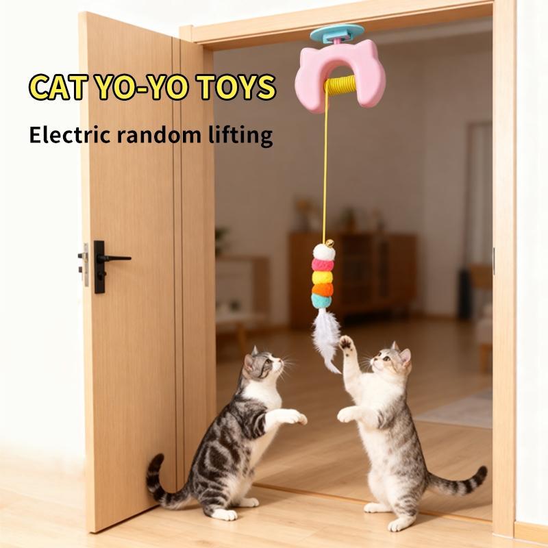 Automatic Indoor Cat Toy, Door-Hanging Pet Activator, Self-Entertaining Stress Relief Ball, Energy-Consuming Electric Interactive Toy