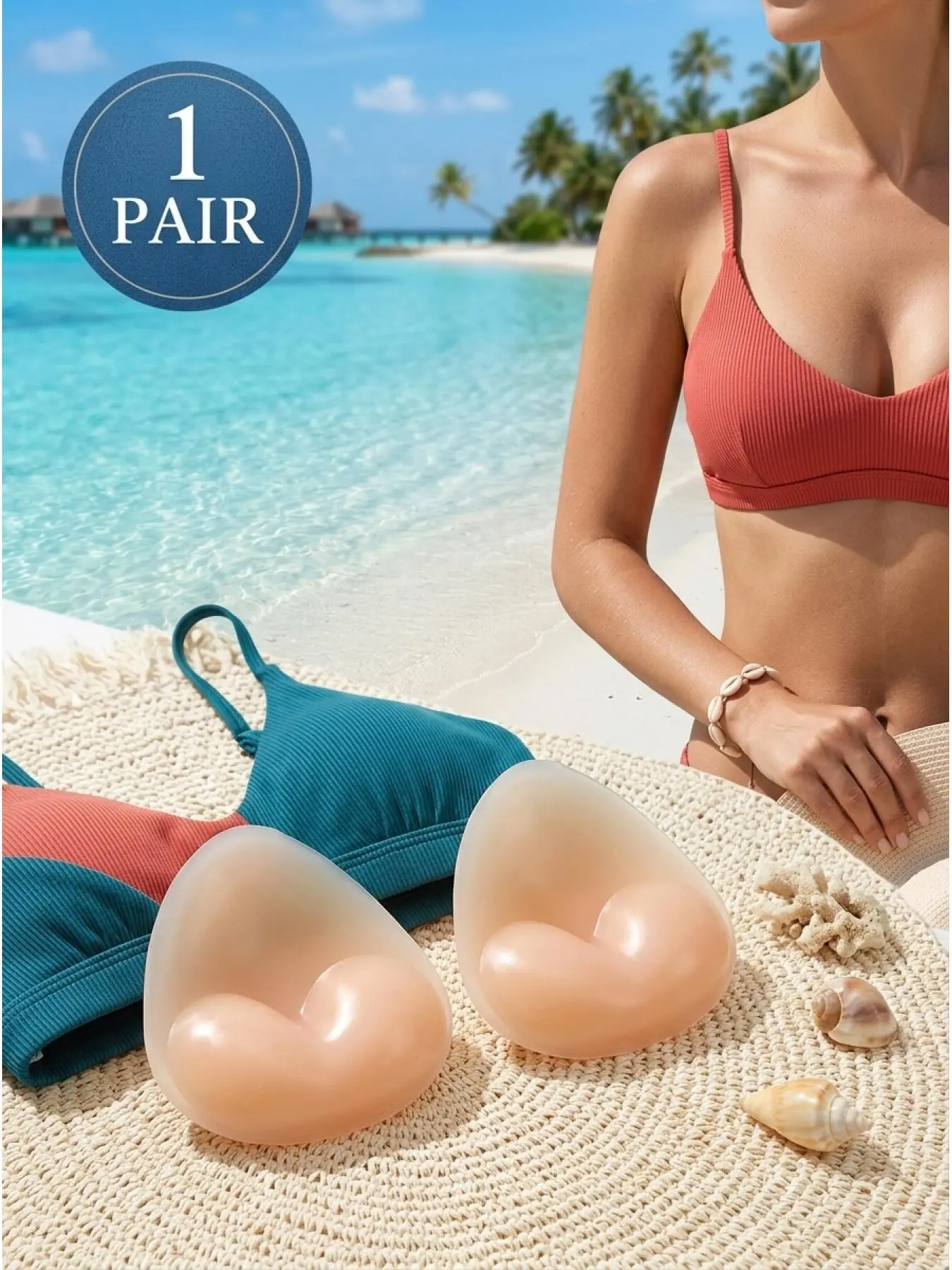 Invisible thick transparent breast pad for ladies, Underwear, Invisible Bra Accessories, silicone breast pad, Bra Pad, base pad for breast enlargement, pad for large breasts to gather and compress breasts, to prevent outward expansion