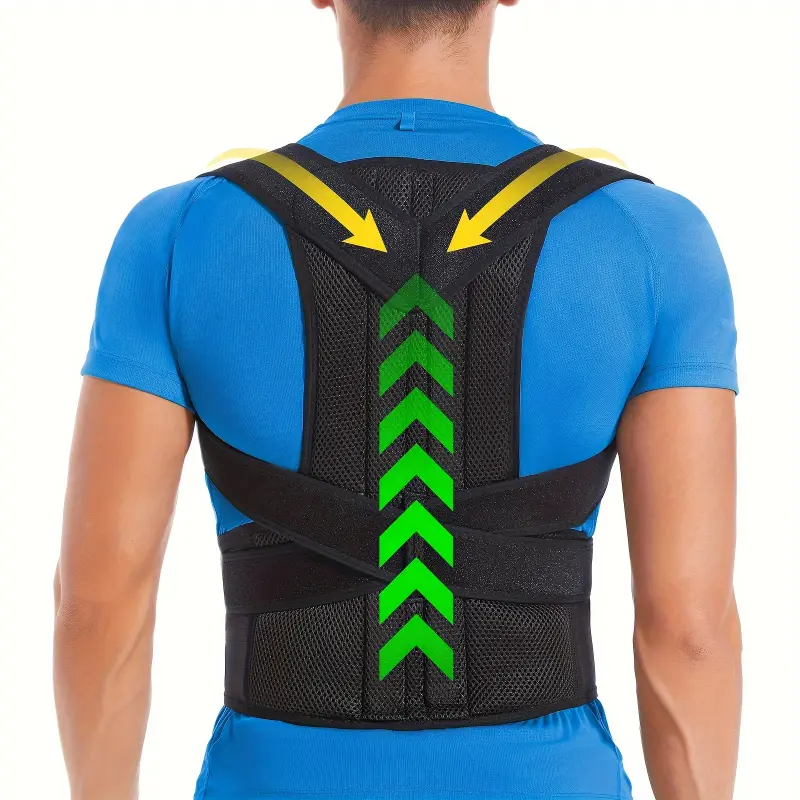 1pc Adjustable Posture Back Support Belt, Breathable Back and Waist Support, Suitable for Men and Women to Adjust Good Posture Support