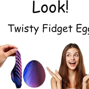 3D Printed Gear Ball Rotating Stress Relief Toy, Twisty Egg Rotation Game, Fun Interactive Plaything for Kids & Adults