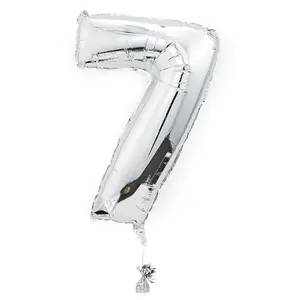 7-Shaped Number 34" Mylar Balloon