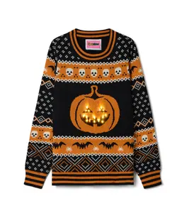 Women's Pumpkin Light Up Halloween Sweater