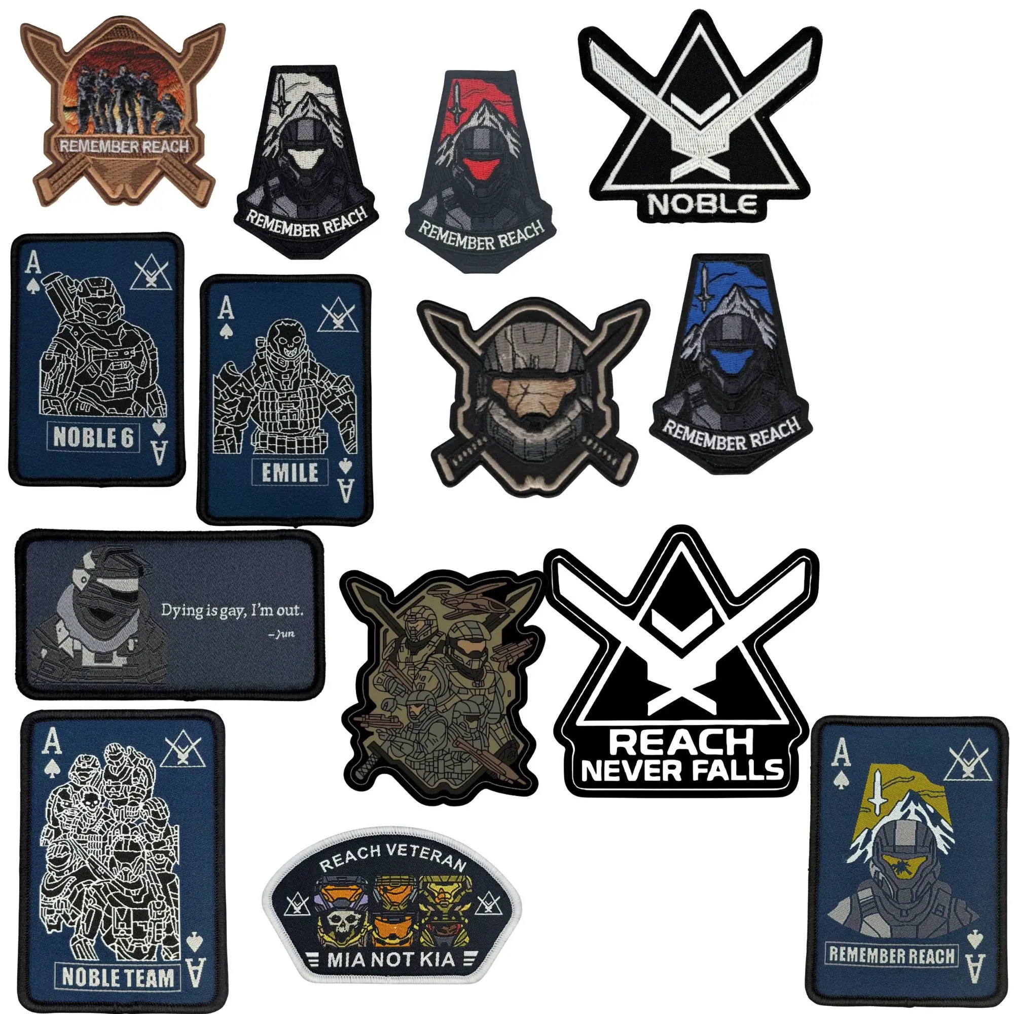 Remember Reach Patches Hook Fastener Patches for Gear Many Designs to Choose From