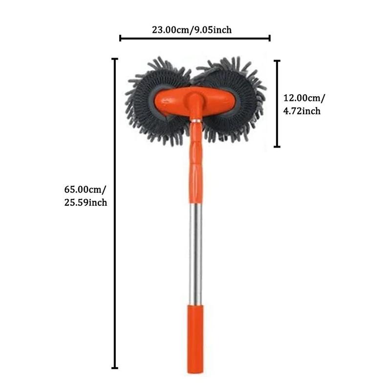 Long Handle Car Wash Mop, 360 °     Rotating Retractable Brush for Cars, RV, Trucks and SUVs, for Home Cleaning