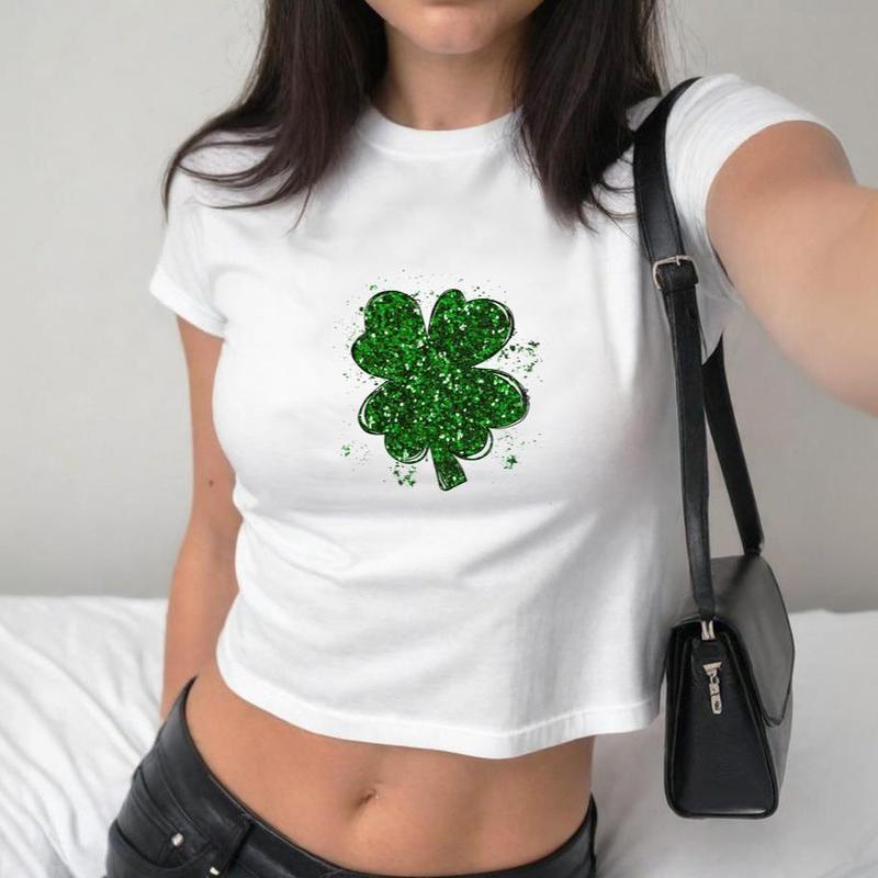 Shamrock Crop Top, St Patricks Day Crop Top, Irish Crop Top
