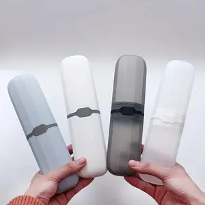 1PC Travel plastic toothbrush cup cutlery box pencil box toothbrush toothpaste storage box