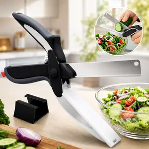 Professional 8-Inch Kitchen Shears with Built-in Cutting Board - Multi-Purpose Kitchen Scissors​ for Vegetables, Meat, and Ingredient Prep Knives