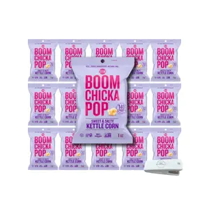 Angie's Boom Chicka Pop, Popcorn Sweet and Salty Kettle Corn 16 Count -1oz Bags Packaged The Perfect Snack Sugar Crispy Crunchy