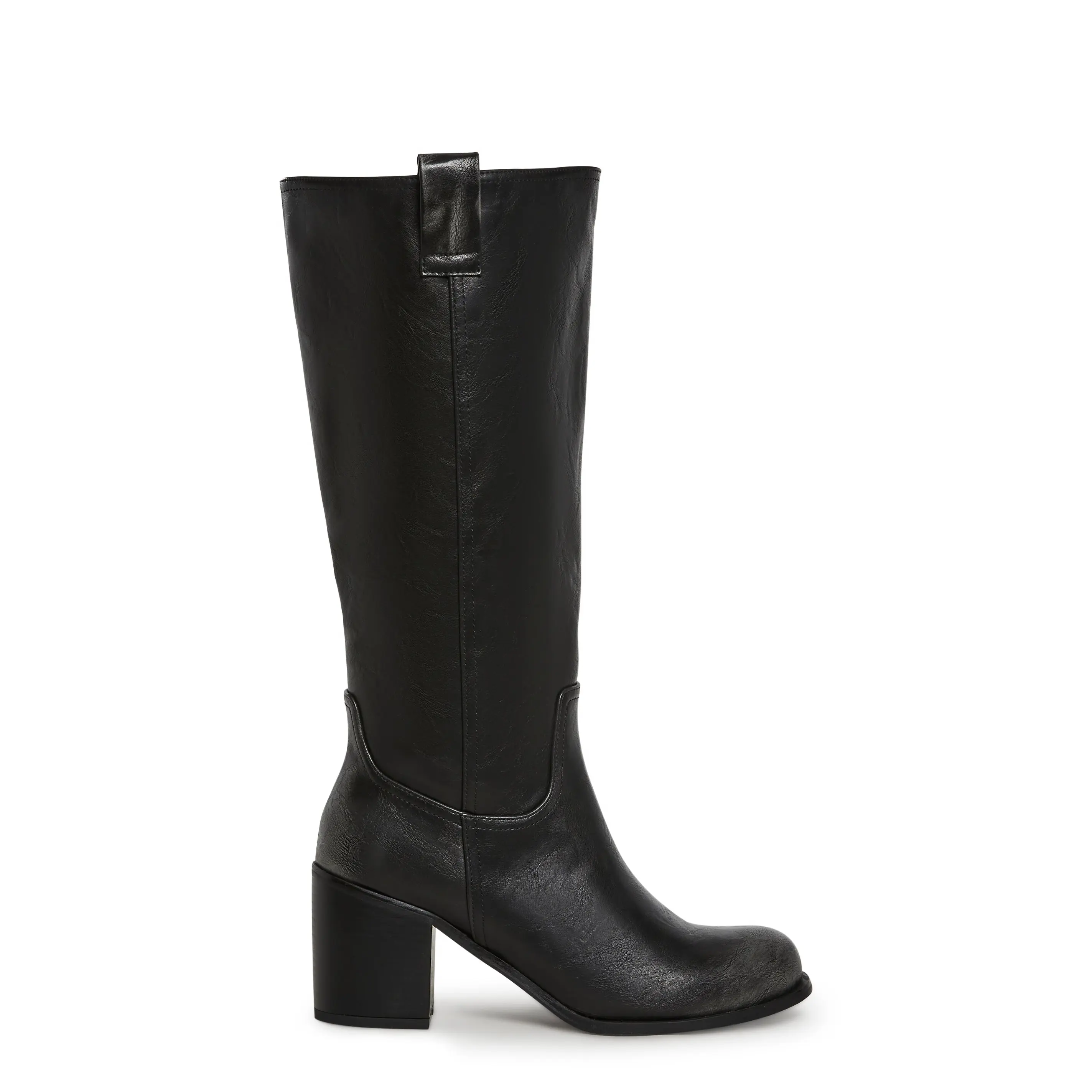 Luster Vegan Leather Boots - Black