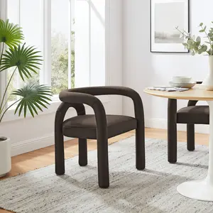 Astrid Performance Velvet Dining Chair in Cocoa