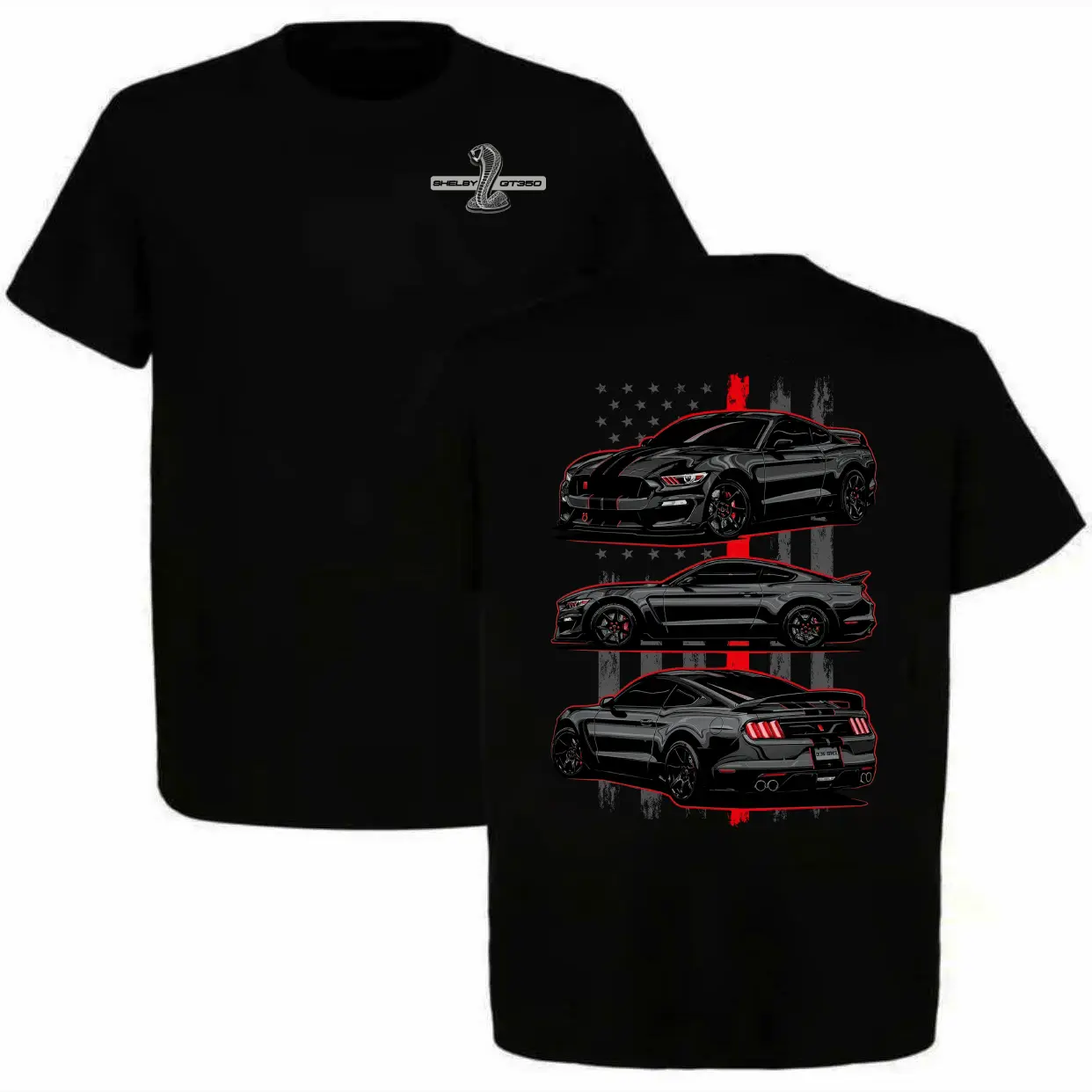 Ford Mustang Shelby GT350 Unisex T-Shirt, Classic Muscle Car Graphic Tee, Mustang Fans Apparel, Seasons Cotton Outfit