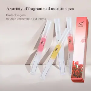 4-Pack Manicure Nail Nutrition Oil Pen, 4 Mixed Scents (Strawberry, Pineapple, Lily, Rose), Portable Nail Art Youth Care Tool for Skin Nourishment, Nail Care Solution Liquid