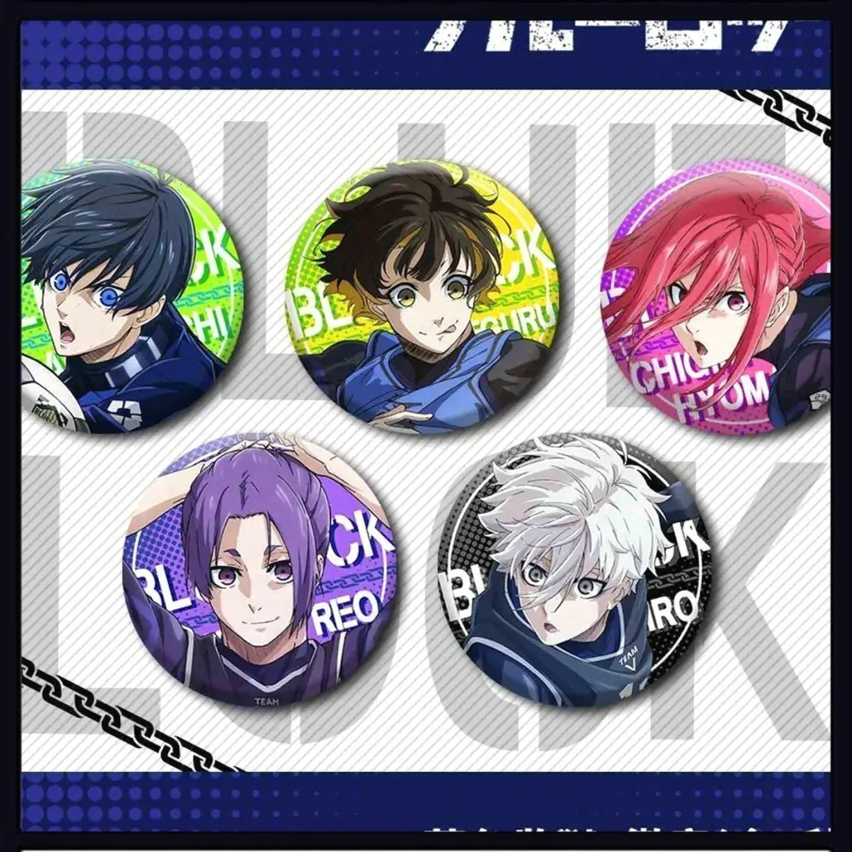 5 Ops (NOT COMBO 5) Blue Lock Badge  Pi Button| Yoichi Isagi Nagi Bachira Chigiri Mikage Pin