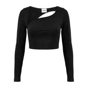 Ziya Top - DOUBLE LAYER ONE SHOULDER LONG SLEEVE TOP