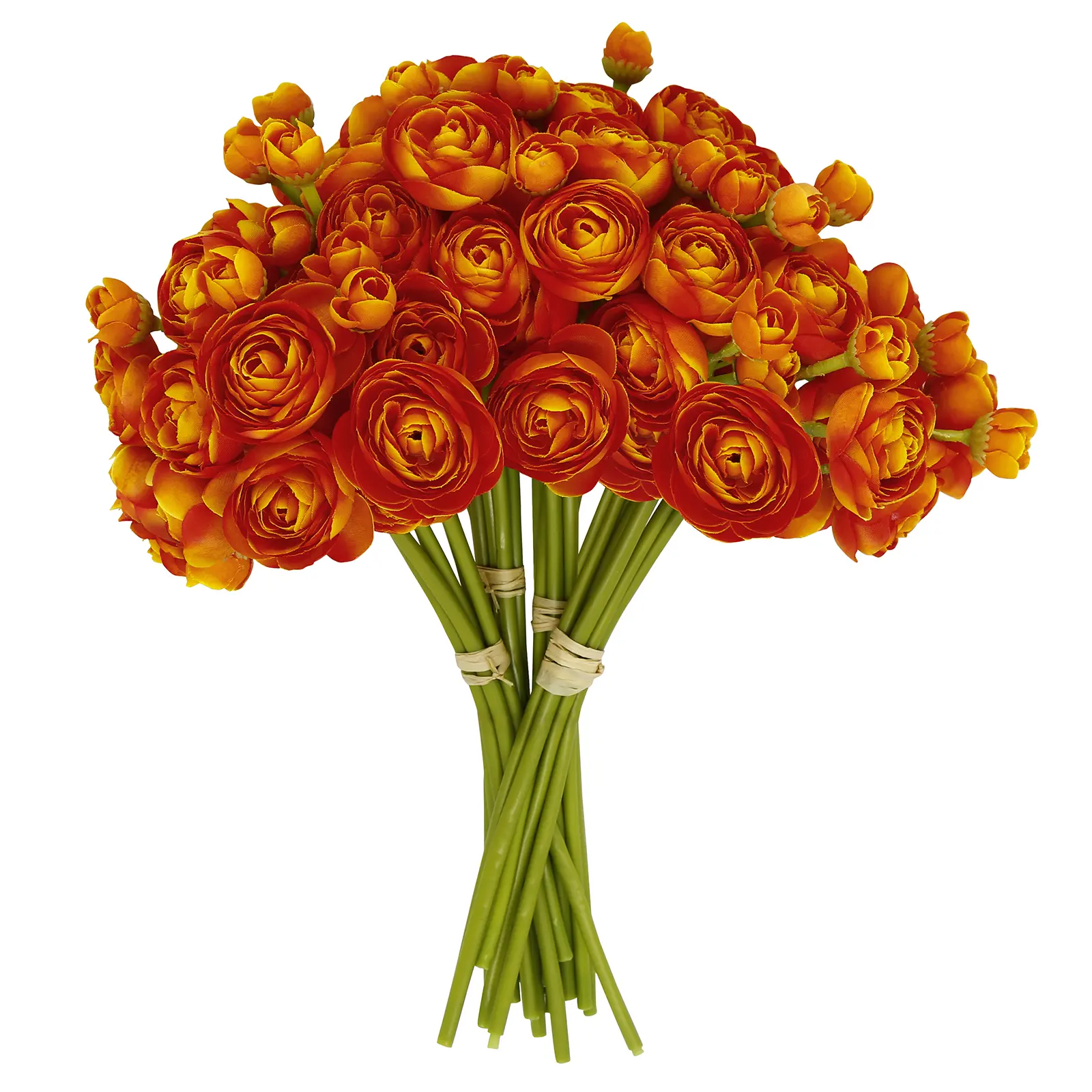 VIKINGS PANDA 24 Pcs Decorative Artificial Ranunculus Flowers, 10.5" Mini Faux Silk Stemmed Fake Flower Decor for Indoor Home Use, Wedding Bouquets, Table Centerpiece, Artificial Plants Decor Plastic Stems