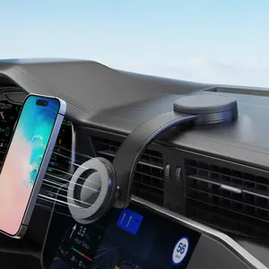 for MagSafe Phone Holder for Car, Magnetic Car Mount with 360°Rotation Vacuum Suction Cup Car Mount for Car - 108LBS,Memory Alloy Bendable Arm, Car Accessories for iPhone Compatible with all iPhone series (12-17 Pro Max, MagSafe cases) and Android phones.