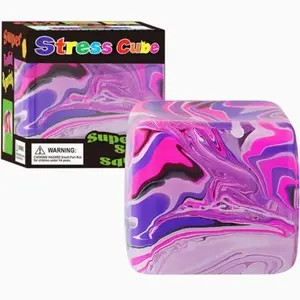 Stress Cube for Kid & Adults, Gel Filled Squishy Toys for Kids Stress Relief - High Density Squeeze Balls for Students Calming, Fidgets for Classroom Prize Toys