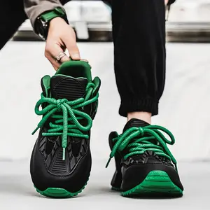 2025 men's shoes trend white shoes anti-slip wear-resistant sports shoes niche men's casual all-match board shoes