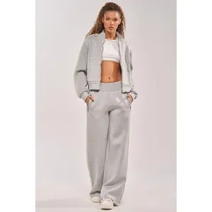 PEARL GIRL WIDE LEG JOGGER IN GREY PEARL GIRL WIDE LEG JOGGER IN GREY