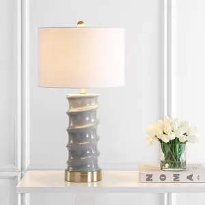 JONATHAN Y Taipei Ceramic LED Table Lamp , for bedroom, living room, foyer, hallways, dining room, dorms