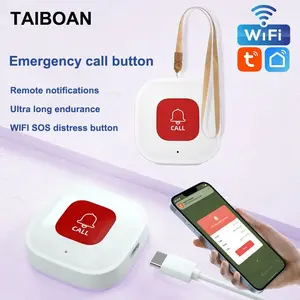 TUYA WiFi Emergency Call Button Smart SOS Caregiver Pager Phone Alert Transmitter Emergency Call Button for Kids Elderly Patient
