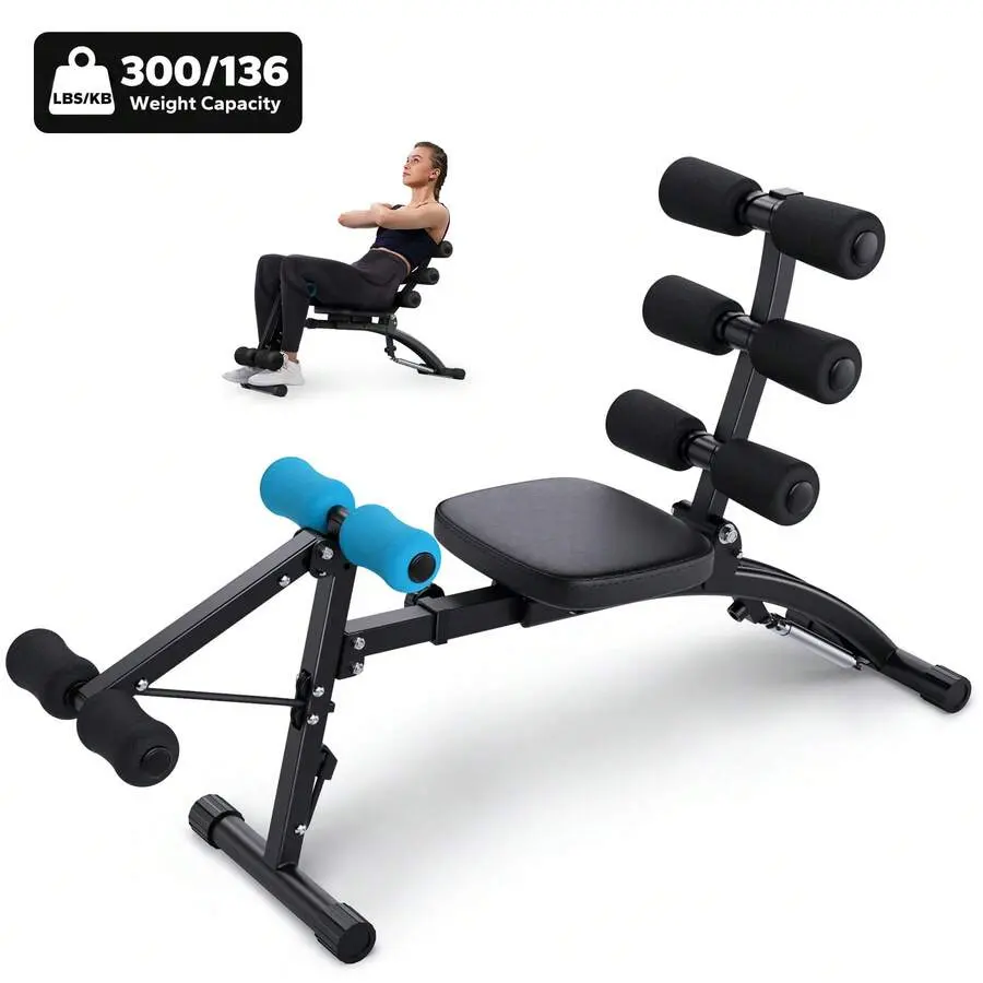 Adjustable Abdominal Core Trainer - Multi-Functional Home Gym Gear, Ab Crunch Machine, Ab Exercise Roller, Foam Roller, Core Training