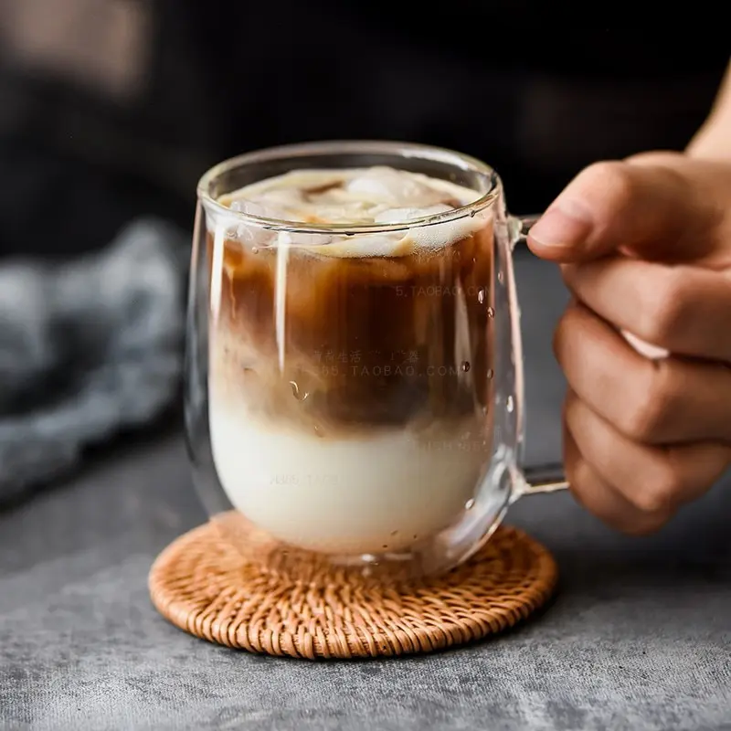 Premium Double Wall Glass Coffee Mug