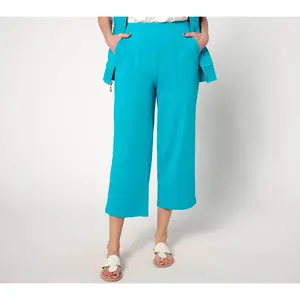 Belle Beach by Kim Gravel Regular French Terry Cropped Pant