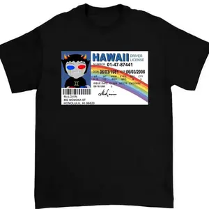 McLovin Sollux Captor Driver License T-Shirt Homestuck Meme Graphic Parody Streetwear