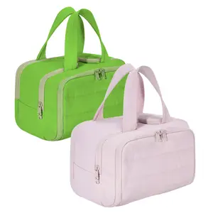 Puffy 4-in-1 Toiletry Bag – Large Capacity Travel Organizer with 4 Compartments, Soft Fabric & Leak-Proof Design