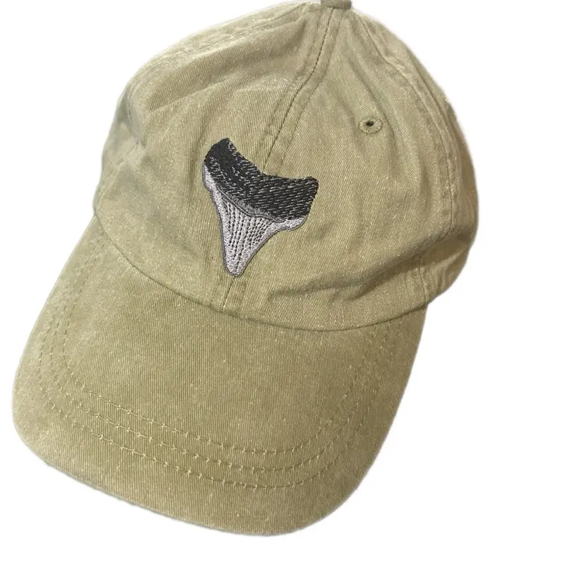 Khaki shark tooth baseball hat Khaki shark tooth baseball hat
