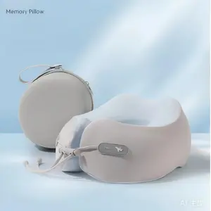 Neck Pillow for Traveling, Upgraded Travel Neck Pillow for Airplane 100% Pure Memory Foam Travel Pillow for Flight Headrest Sleep, Portable Plane Accessories