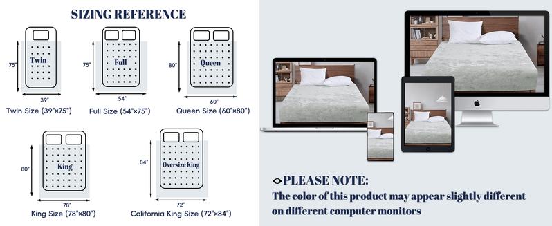 PHF 100% Cotton Weave Waffle Blanket & PHF Truly Velvet Fitted Sheet, Bedding Set for Winter