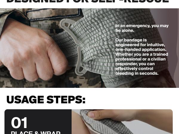 SURVIVEX  Israeli Premium Elastic Compression Pressure Bandage - 6-inch Breathable Sports Tape for Adults Emergency Kit - Fast Bleeding Control & Military-Grade Reliability