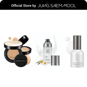 [Essential Set] Essential Skin Nuder Cushion (Light), Essential Mool Micro Fitting Face Mist (55ml), Essential Mool Cream (30ml) Set | Korean Makeup | Cushion Foundation | Dewy Finish