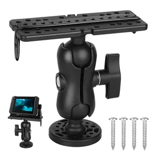 360° Rotation Fish Finder Mount - Portable Fishing Device Holder，Fishing Accessories for Marine,Yacht and Boat,Compatible with Garmin, Lowrance, Humminbird