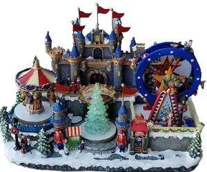 Miniature North Pole Christmas Village Resin Holiday Decor Set