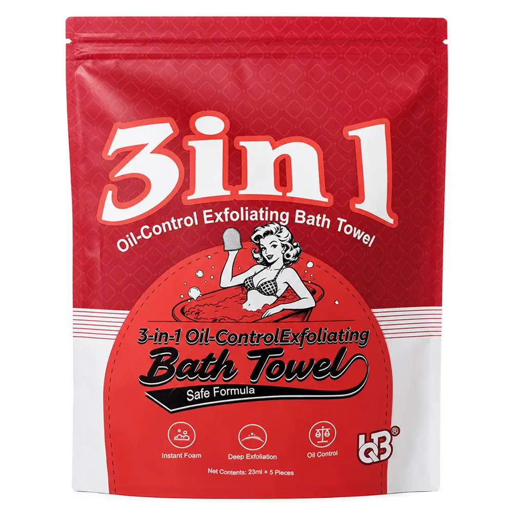 Bath Towel,3 in 1 Oil-Contrlol Exfoliating Bath Towel,clean skin,5pcs